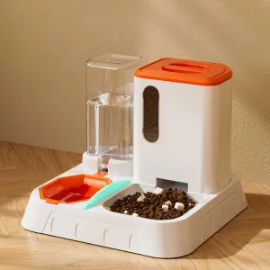 تغذية آلية للقطط والشارب سعة كبيرة لشرب الماء 2 في 1 ملحقات مستلزمات منزلية صغير   Automatic Cat Feeder and Drinker Large Capacity 2 in 1 Water Drinker Small Household Supplies Accessories for Indoor and Outdoor