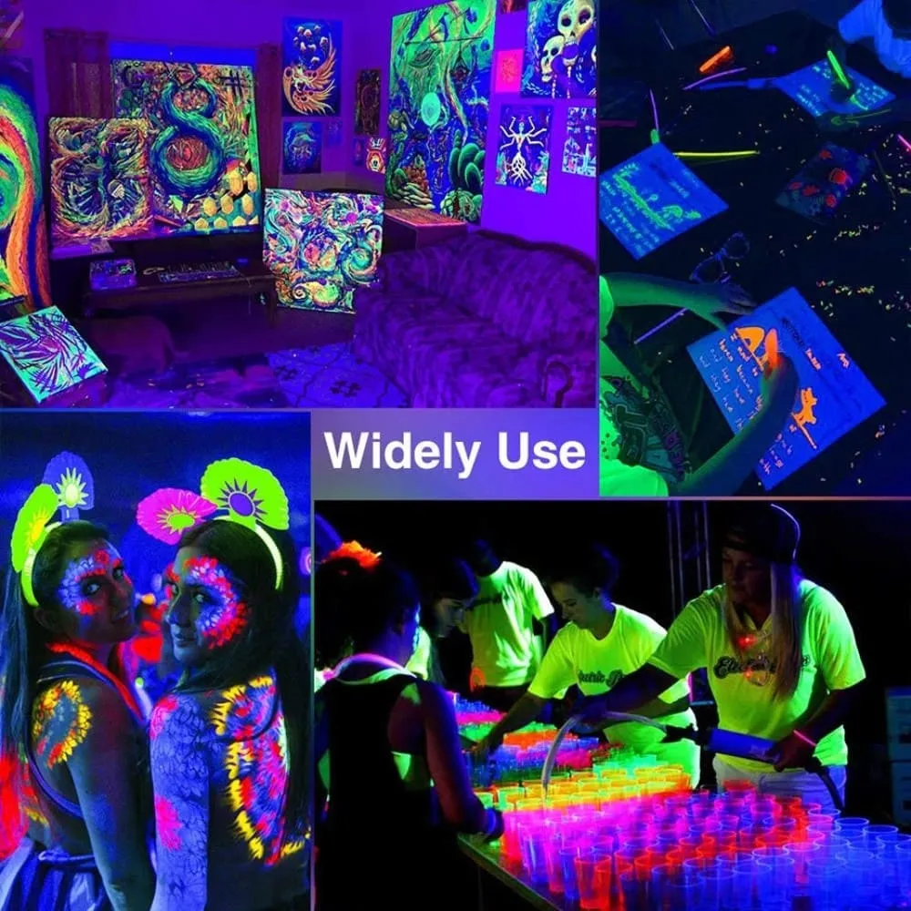 100w Led Waterproof 392nm Uv Black Light Stage Blacklight Ultraviolet Flood Lamp for Halloween Xmas Dance Dj Disco Party
