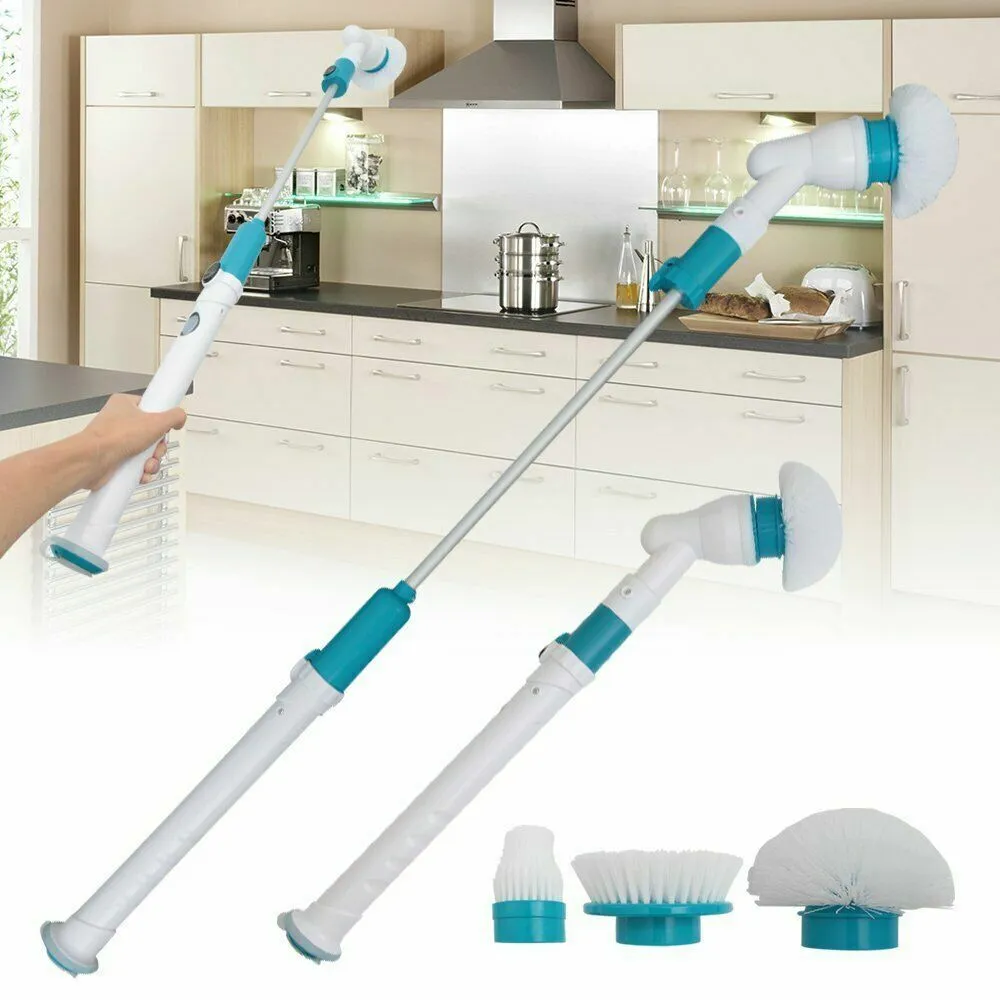 10PCS Rechargeable Spin Scrubber | Electric Turbo Scrub Cleaning Brush Kit | Cordless