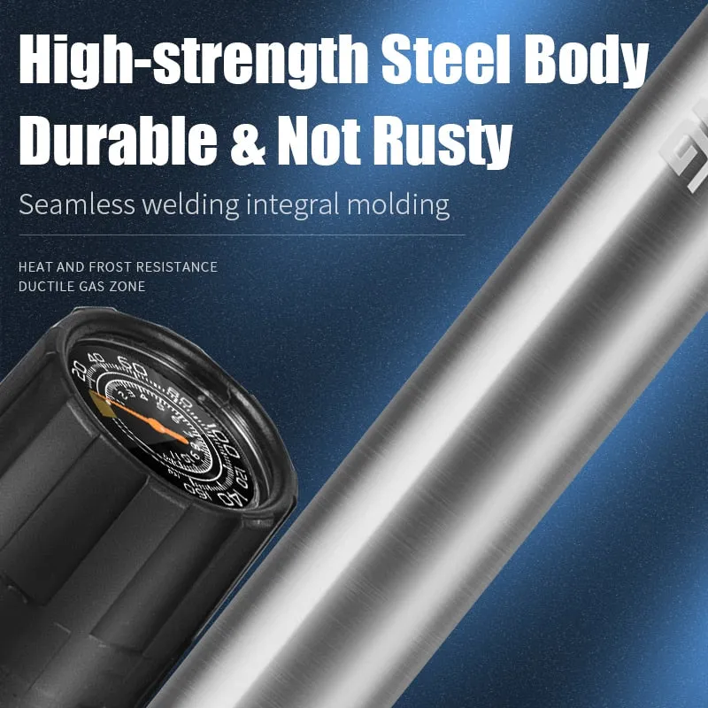 160PSI Bike Floor Pump High Pressure Gauge Air Inflator Cycling Accessories Presta Schrader MTB Road Bicycle Pump