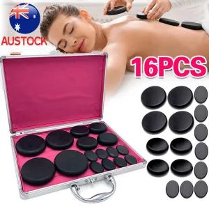 16PCS Hot Stone Heater Kit | Carry Case | AU Plug | Hot-Stones Spa Massage Heat Box