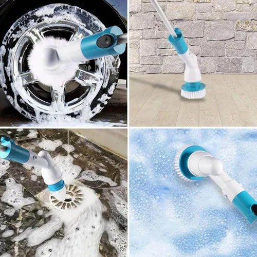 2PCS Rechargeable Spin Scrubber | Electric Turbo Scrub Cleaning Brush Kit | Cordless