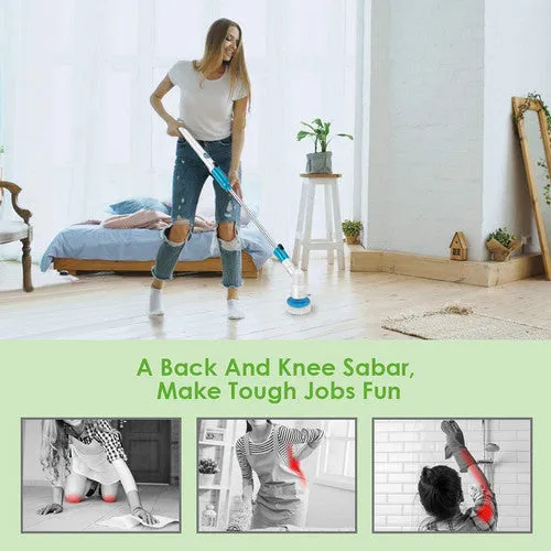 5PCS Rechargeable Spin Scrubber | Electric Turbo Scrub Cleaning Brush | Cordless Kit