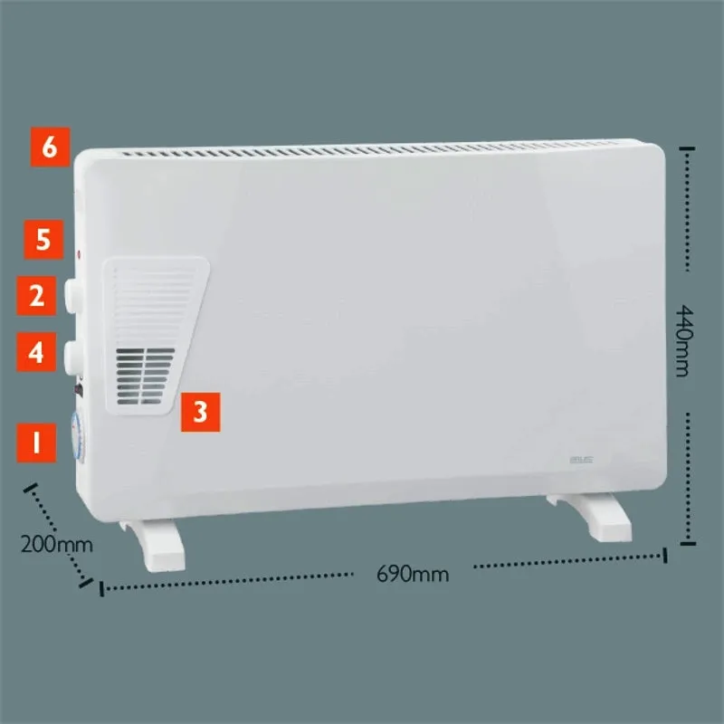 Arlec 2000W Convection Heater with Fan Boost  / Safety Overheat Protection