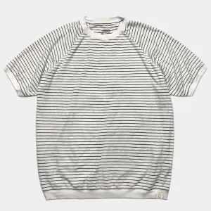 BZEN M.3067-THE LORD REGULAR FIT FEEDER STRIPE RAGLAN TEE-140GSM-E0 BLACK STRIPE