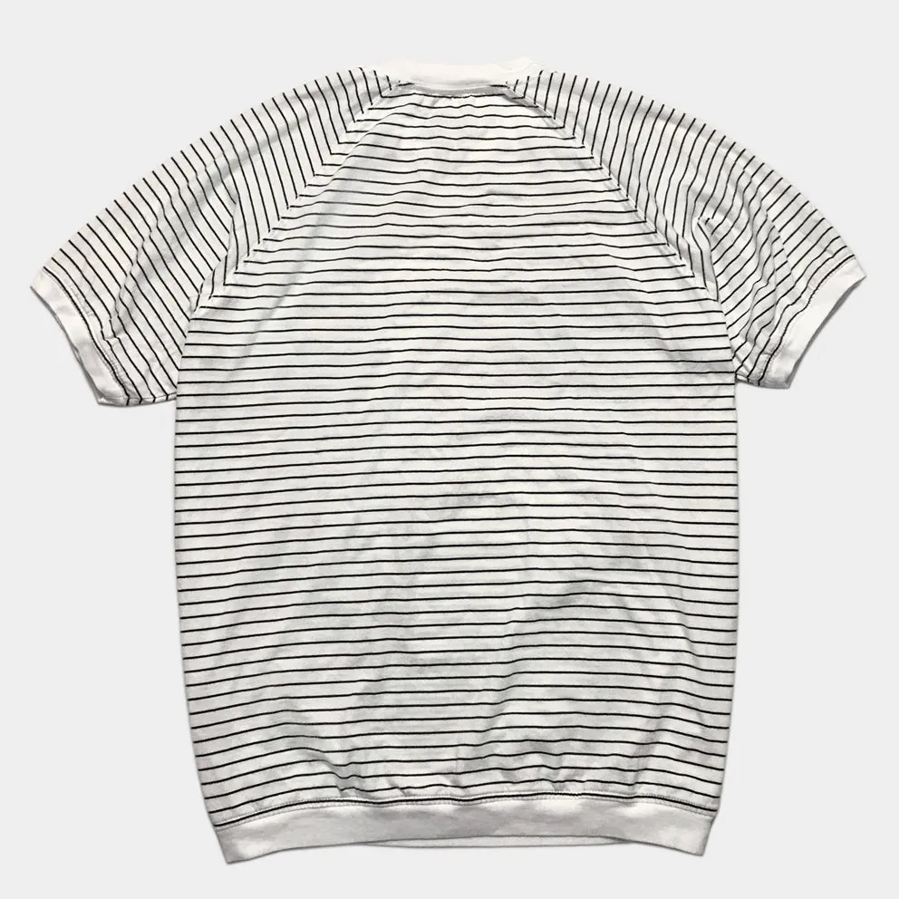 BZEN M.3067-THE LORD REGULAR FIT FEEDER STRIPE RAGLAN TEE-140GSM-E0 BLACK STRIPE