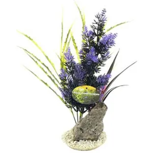 Cheeko Aqua Dreamscapes Aquatic Plant - Rock With Sea Plants 32cm