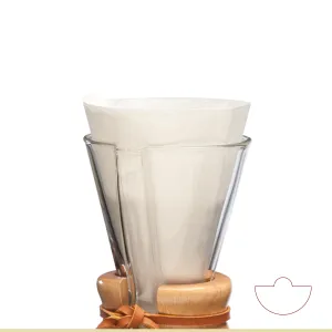 CHEMEX® ☕️  BONDED FILTERS UNFOLDED HALF MOON (White)