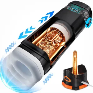 CyberSkin B-Titan -  USB Rechargeable Thrusting & Vibrating Auto Masturbator with Heater
