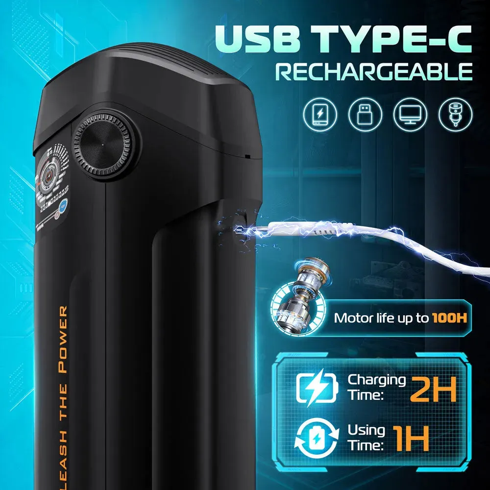 CyberSkin B-Titan -  USB Rechargeable Thrusting & Vibrating Auto Masturbator with Heater