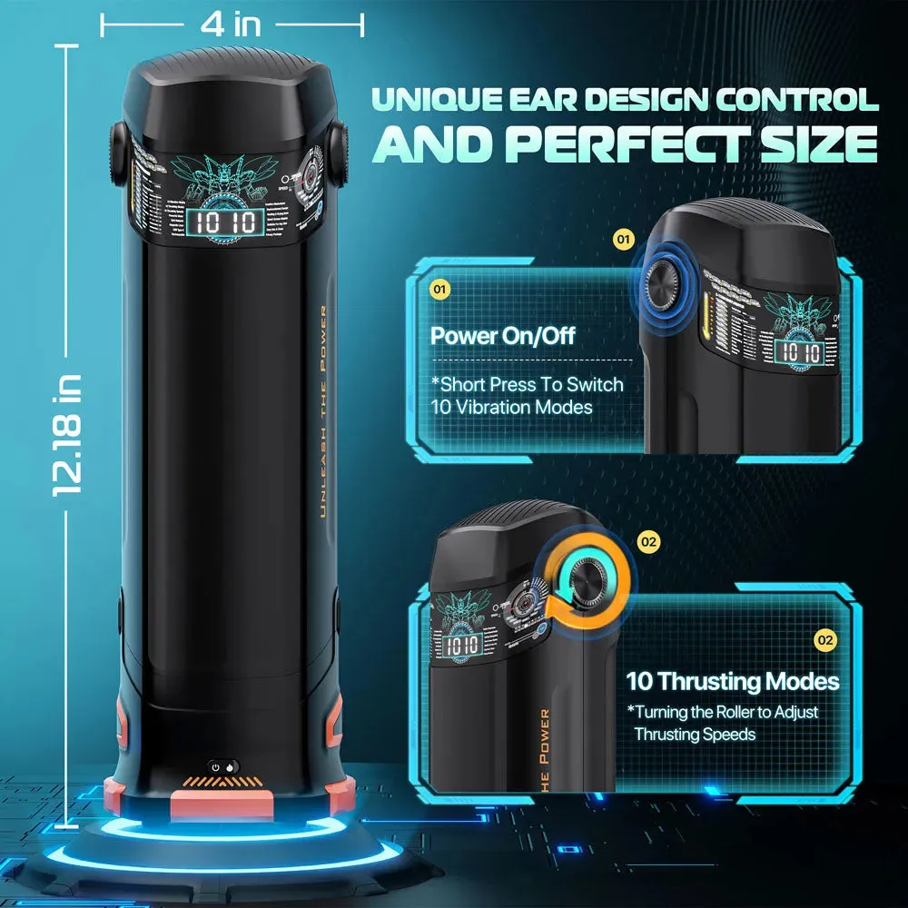 CyberSkin B-Titan -  USB Rechargeable Thrusting & Vibrating Auto Masturbator with Heater