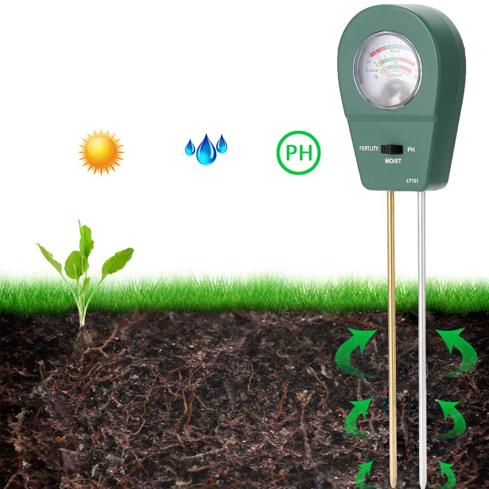 Flower and Grass Soil Moisture Detector PH Alkaline Tester
