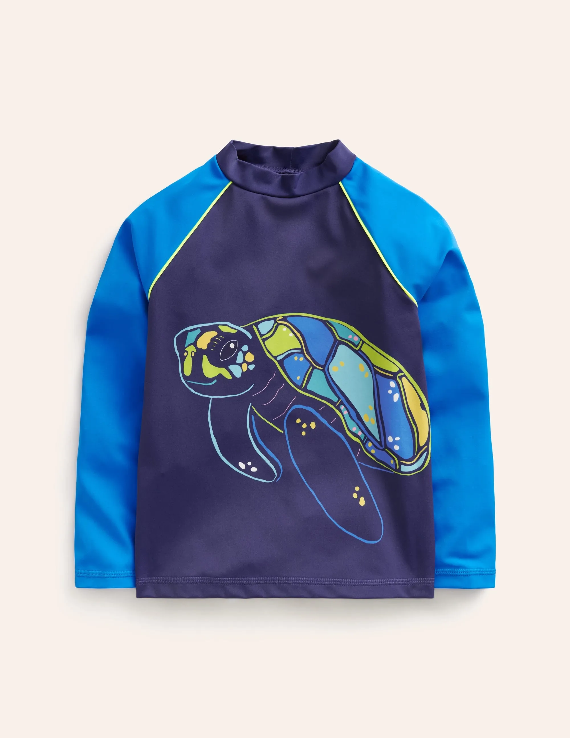 Logo Rash Vest-Turtle Blue