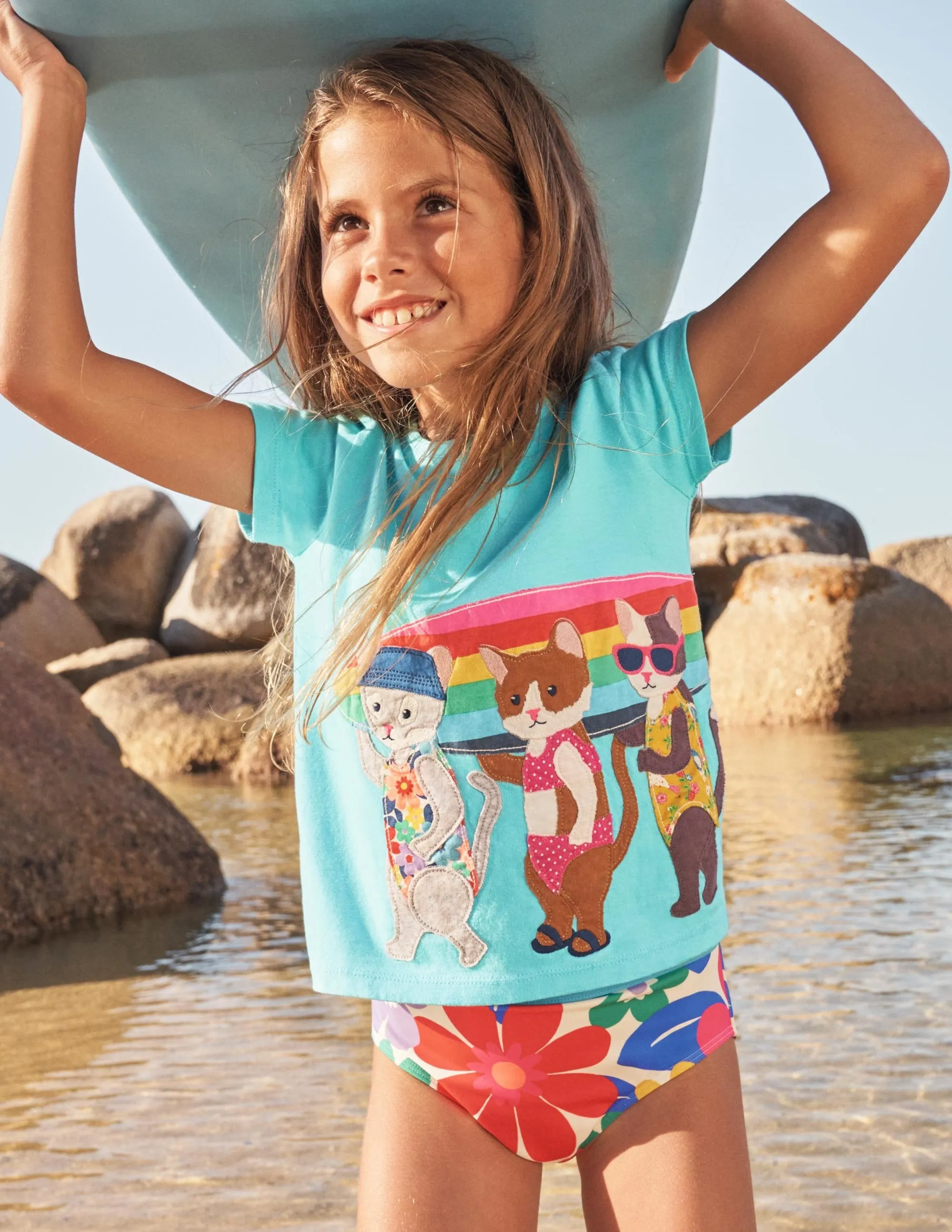 Patterned Bikini Bottoms-Multi Surf Floral