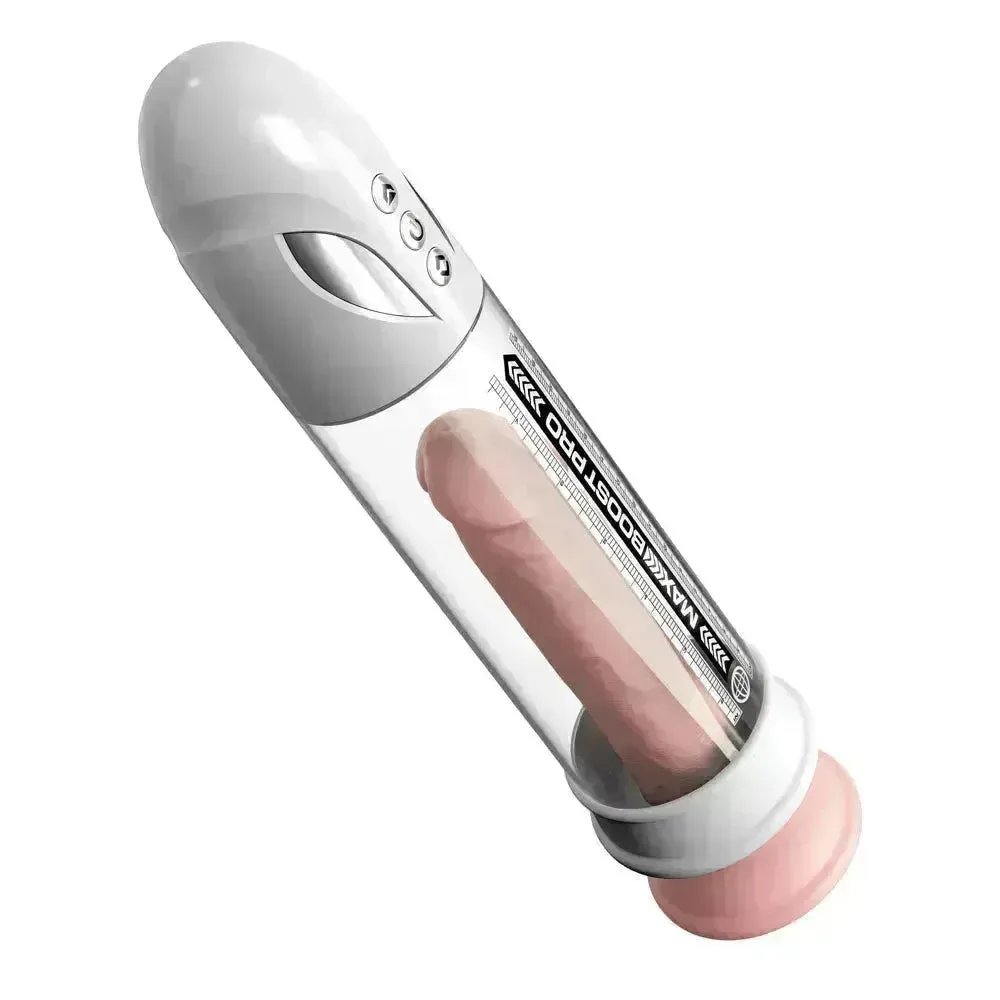 Pump Worx Max Boost Pro Flow -  - /Clear USB Rechargeable Waterproof Auto Penis Pump