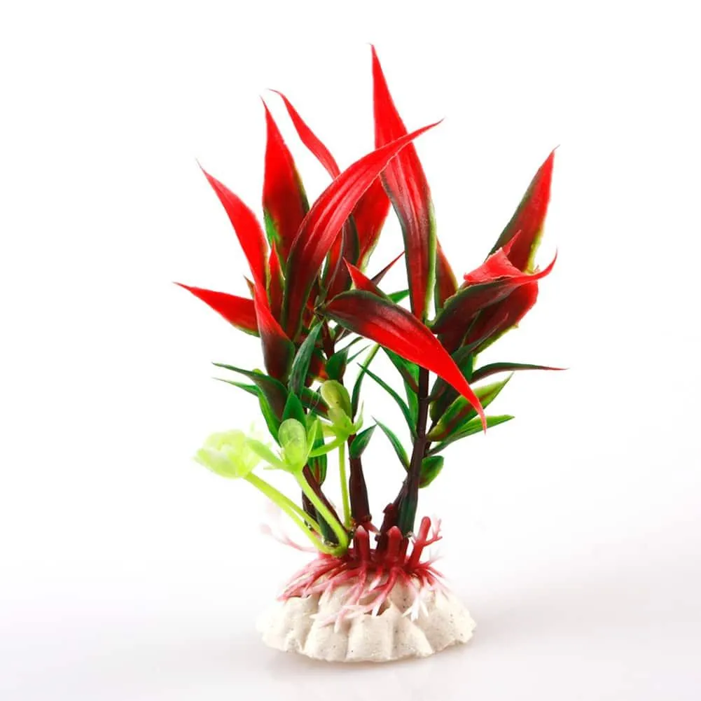 Safety Aquarium Decor Plastic Plant
