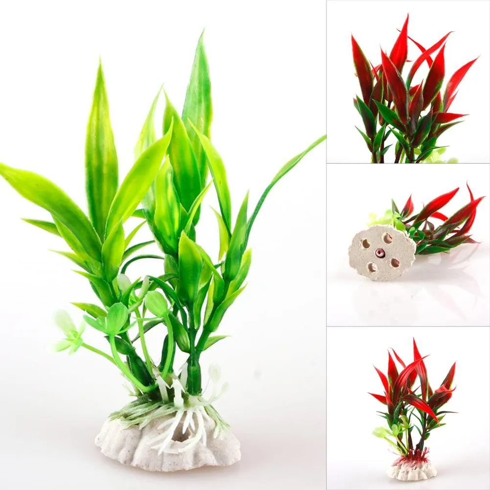 Safety Aquarium Decor Plastic Plant