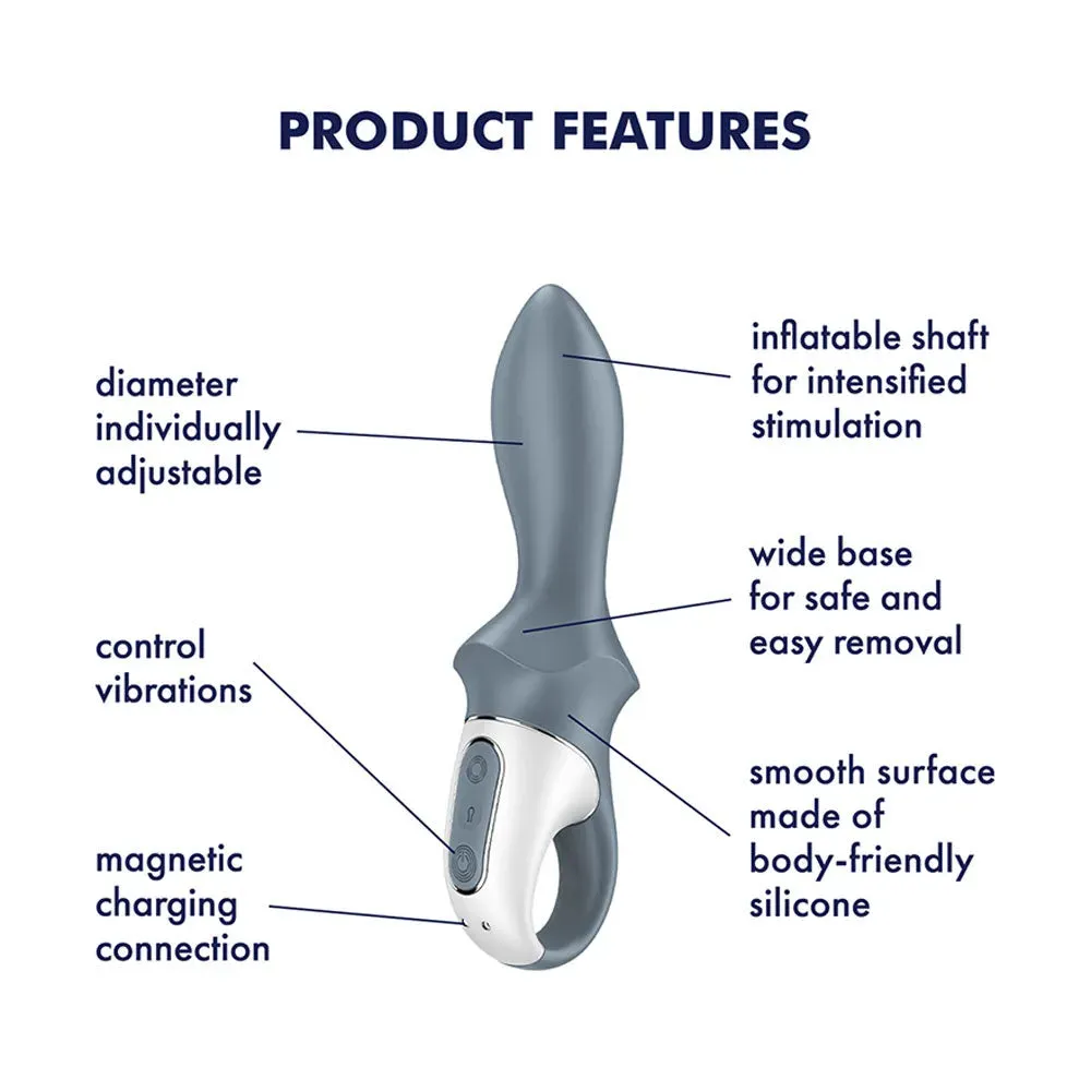 Satisfyer Air Pump Booty 1 - Grey USB Rechargeable Inflatable Anal Vibrator