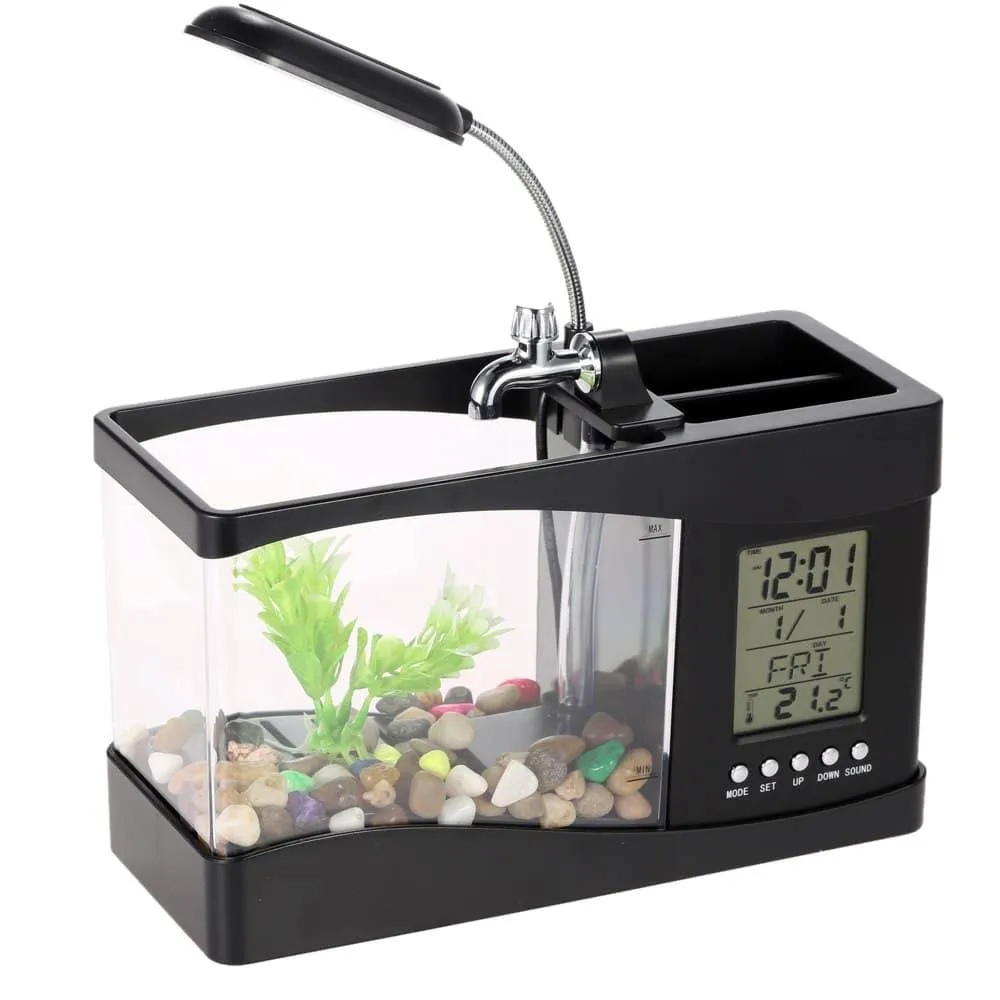 USB LED Light LCD Screen Mini Aquariums
