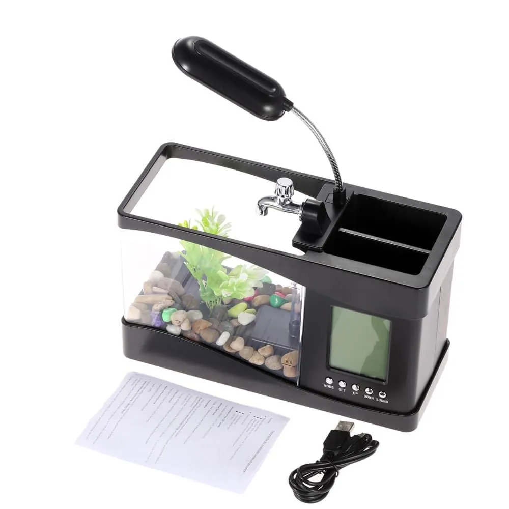 USB LED Light LCD Screen Mini Aquariums