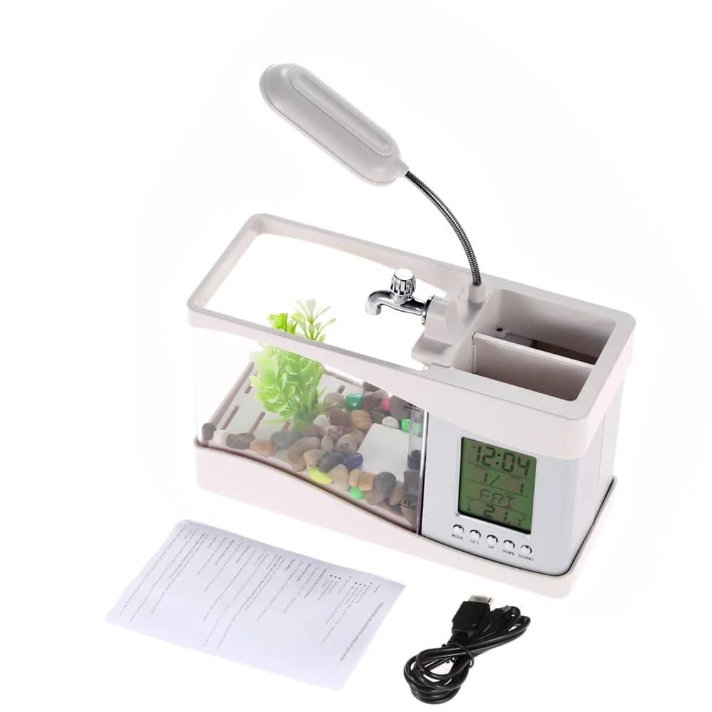 USB LED Light LCD Screen Mini Aquariums